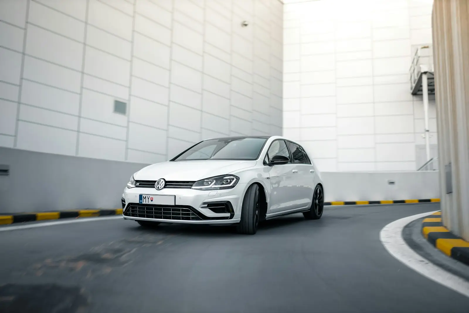 White Volkswagen Golf